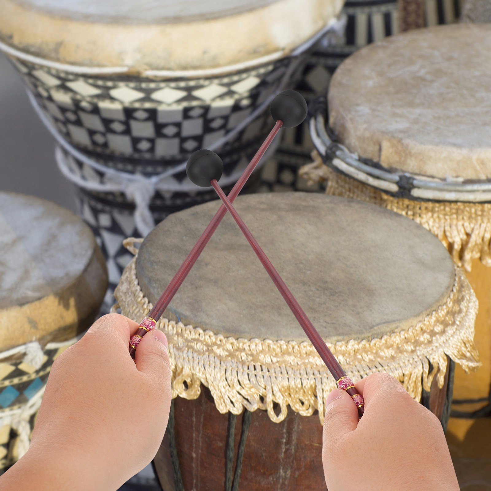 Musical Instrument Marimba - 1Pair Drum Mallet Reliable Grip Xylophone