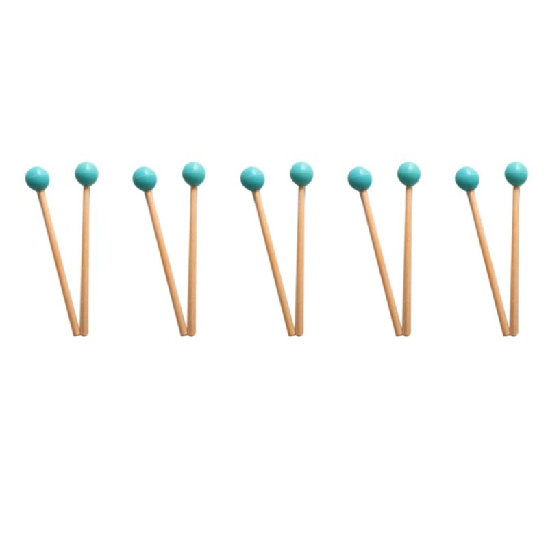 Musical Instrument Glockenspiel - CGDS-10Pcs Soft Rubber Head Sticks Wood