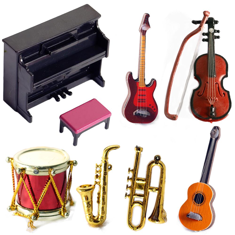 Musical Instrument Saxophone - Miniature Doll Musical Instruments 1/12 Scale