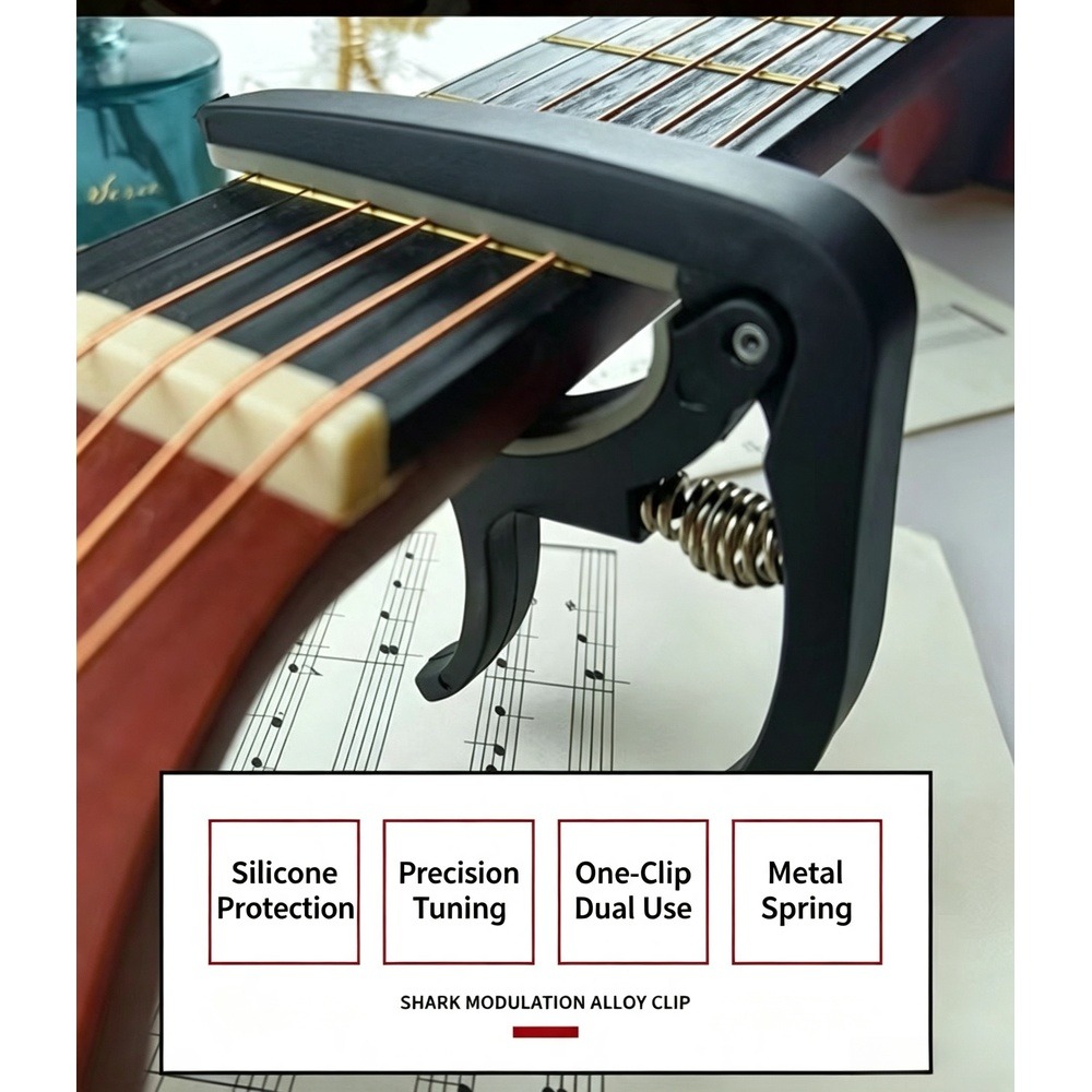 Acoustic Guitar Dreadnought - 2 in 1 Guitar Capo with