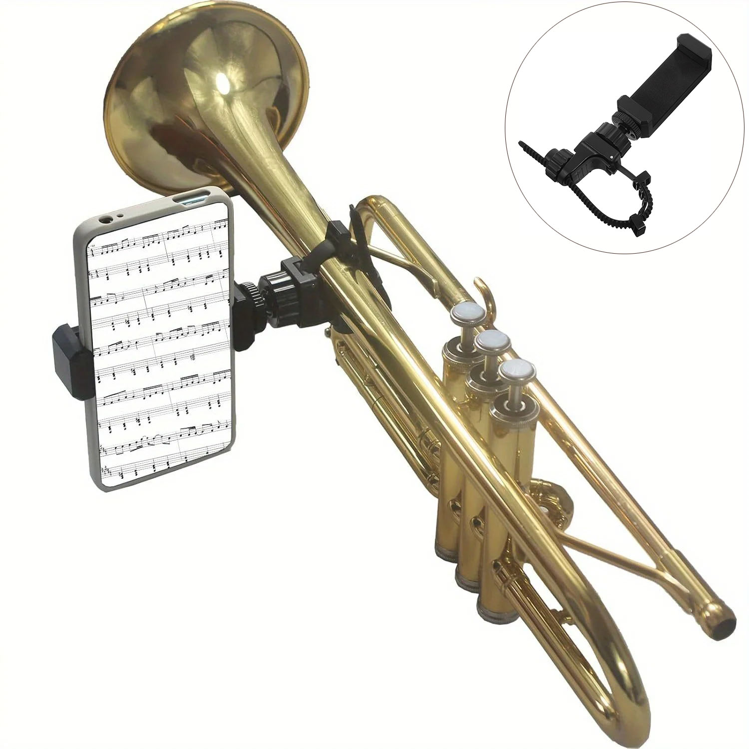 Musical Instrument Saxophone - Metal Music Lyre Clip Phone Stand