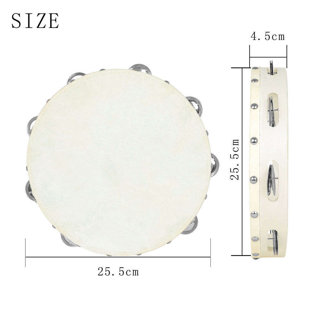 10 Inch Tambourine Hand Crank  - огляд і ціна Djembe Hand Drum