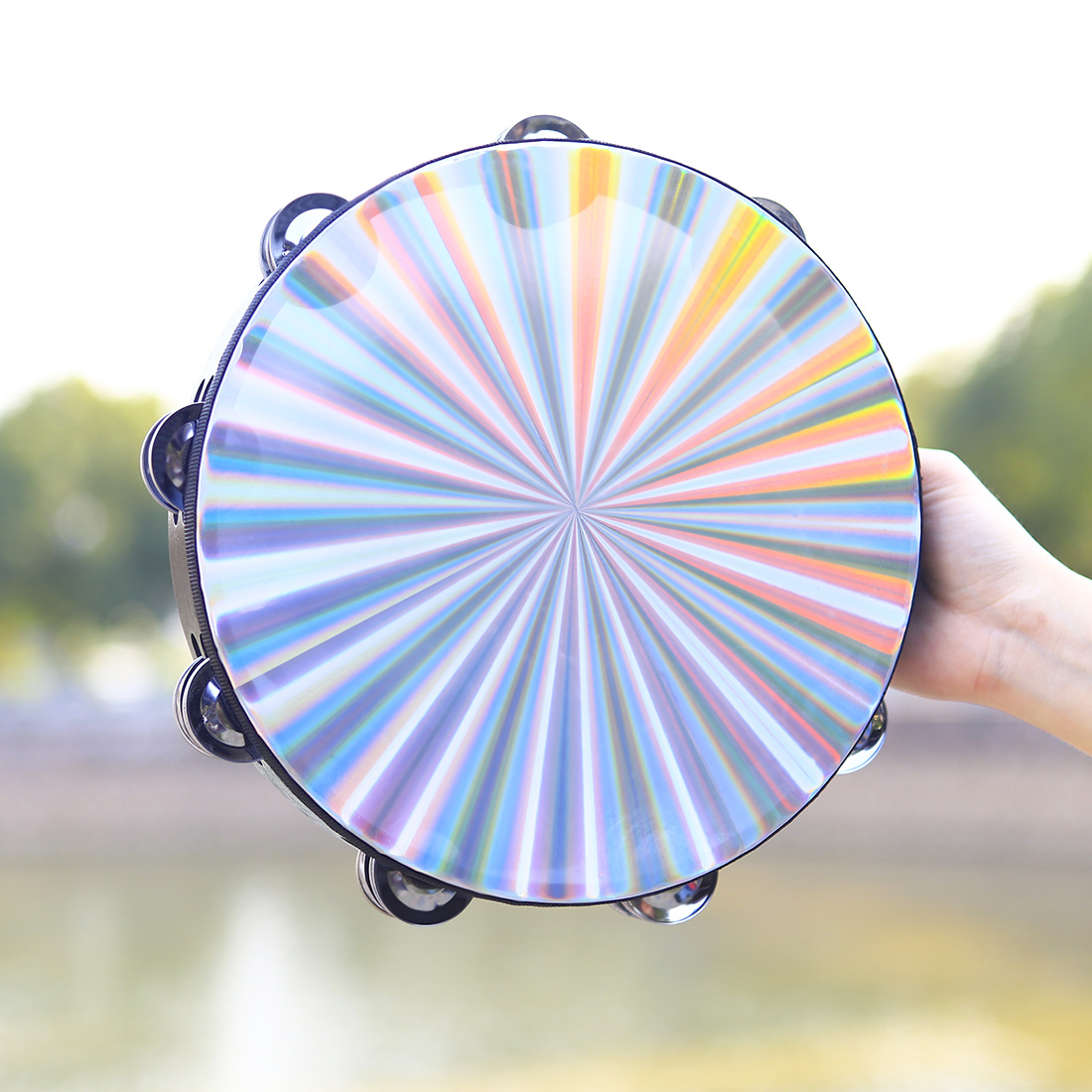 10 Inch Tambourine Hand Crank  - огляд і ціна Djembe Hand Drum