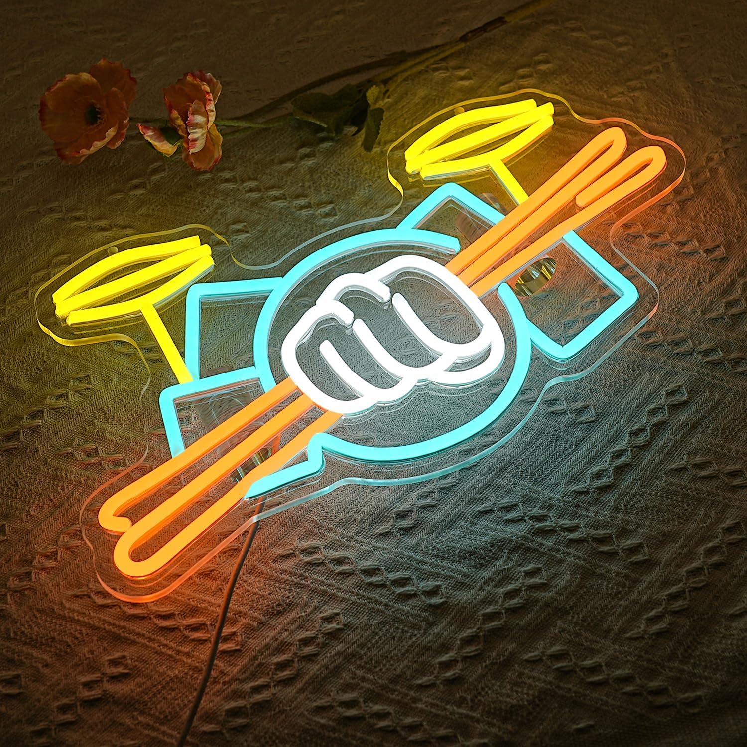 Drum Set Neon Sign USB Powered - огляд і ціна Musical Instruments