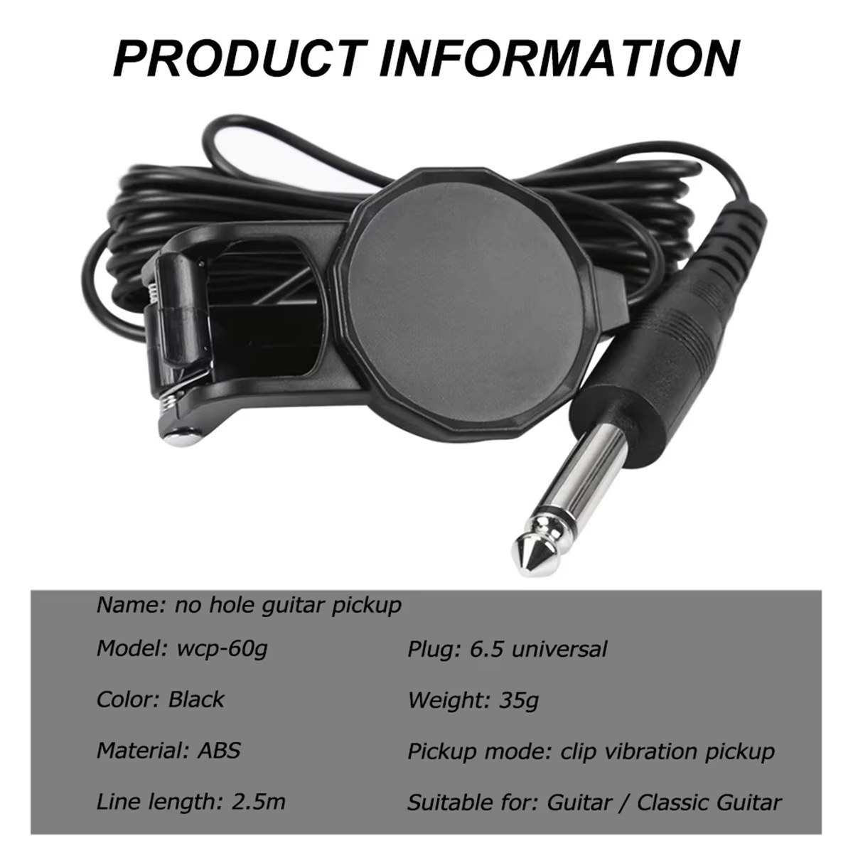 Audio Jack Clip On Pickup/2.5  - огляд і ціна Musical Instrument Note