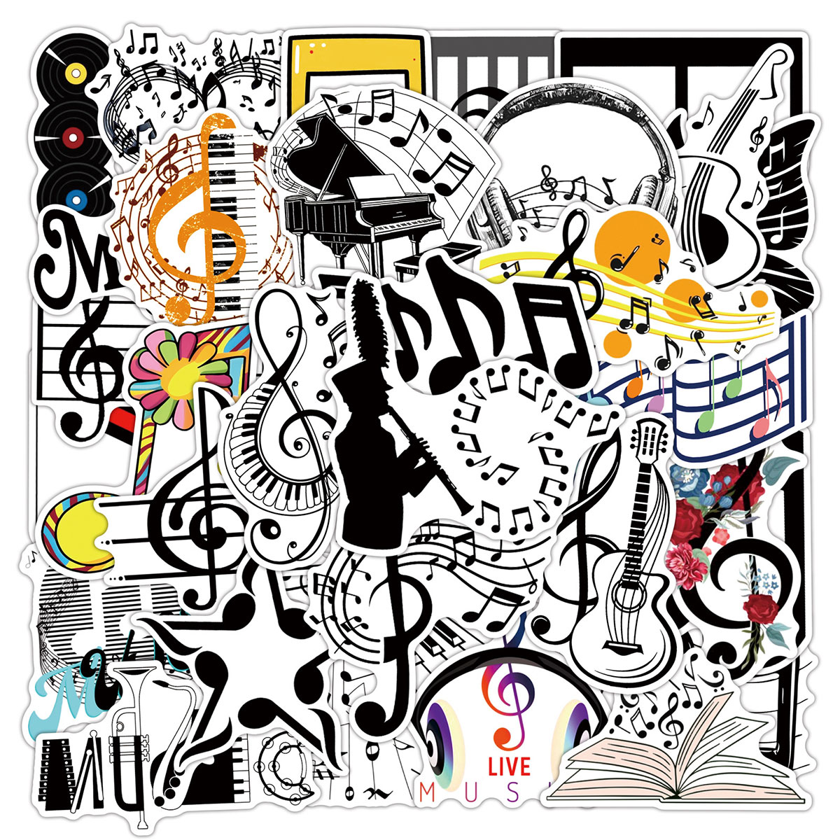 50 Music-Themed Stickers with  - огляд і ціна Musical Instrument Tabla