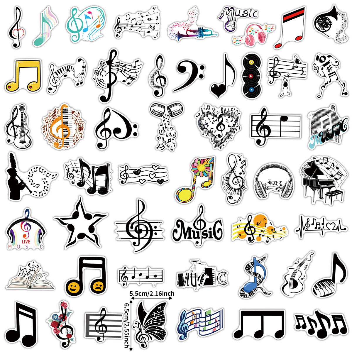 50 Music-Themed Stickers with  - огляд і ціна Musical Instrument Tabla