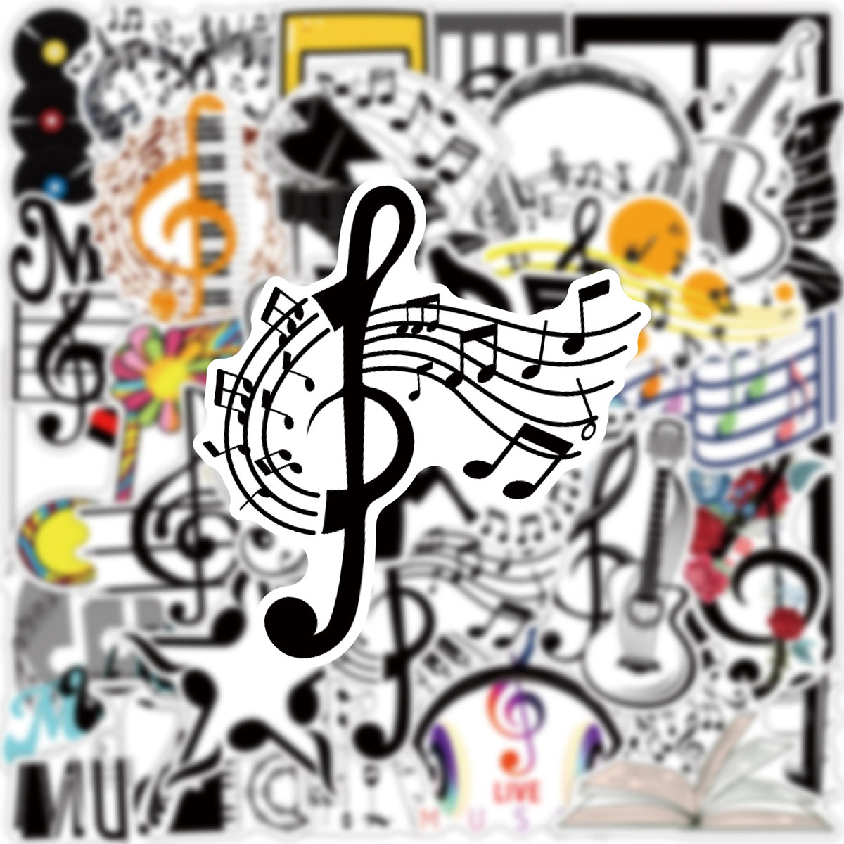 50 Music-Themed Stickers with  - огляд і ціна Musical Instrument Tabla