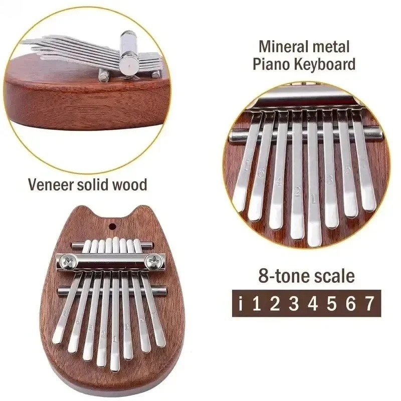 8 Key Mini Wooden Kalimba High - огляд і ціна Musical Instrument Marimba