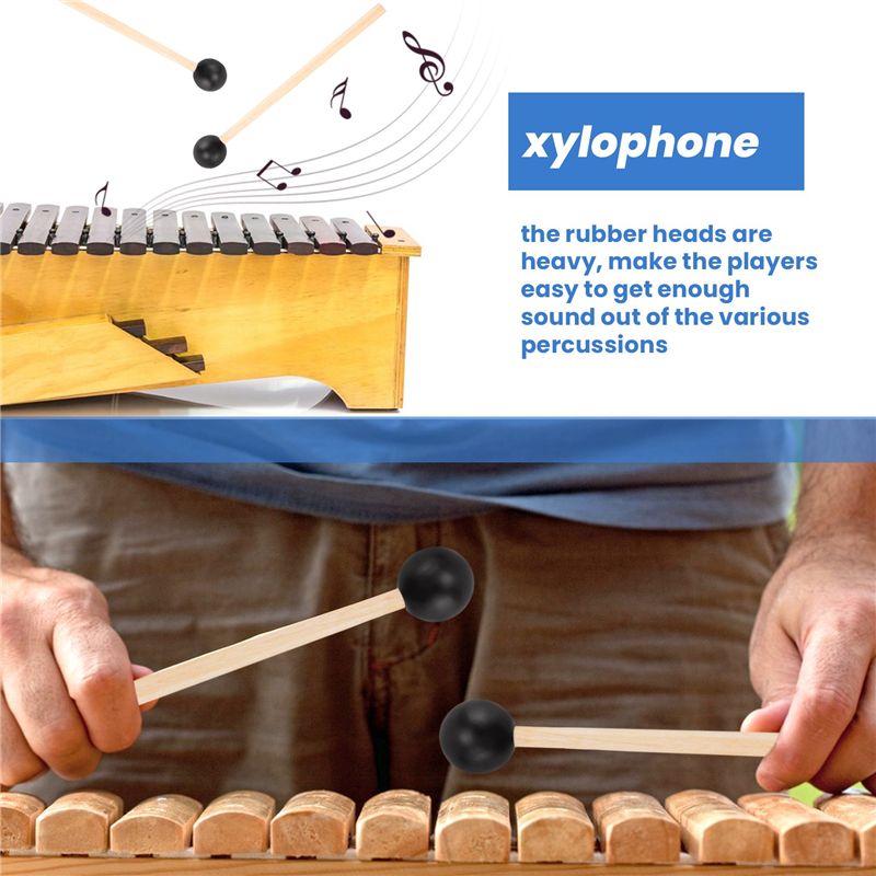 2Pcs Soft Rubber Head Sticks W - огляд і ціна Musical Instrument Glockenspiel