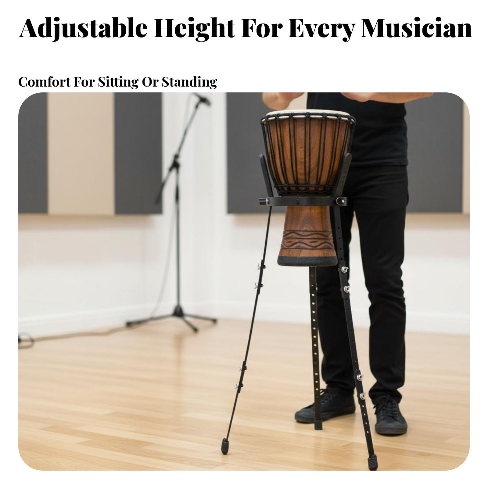 Djembe Stand Universal Fit Afr - огляд і ціна Djembe Hand Drum