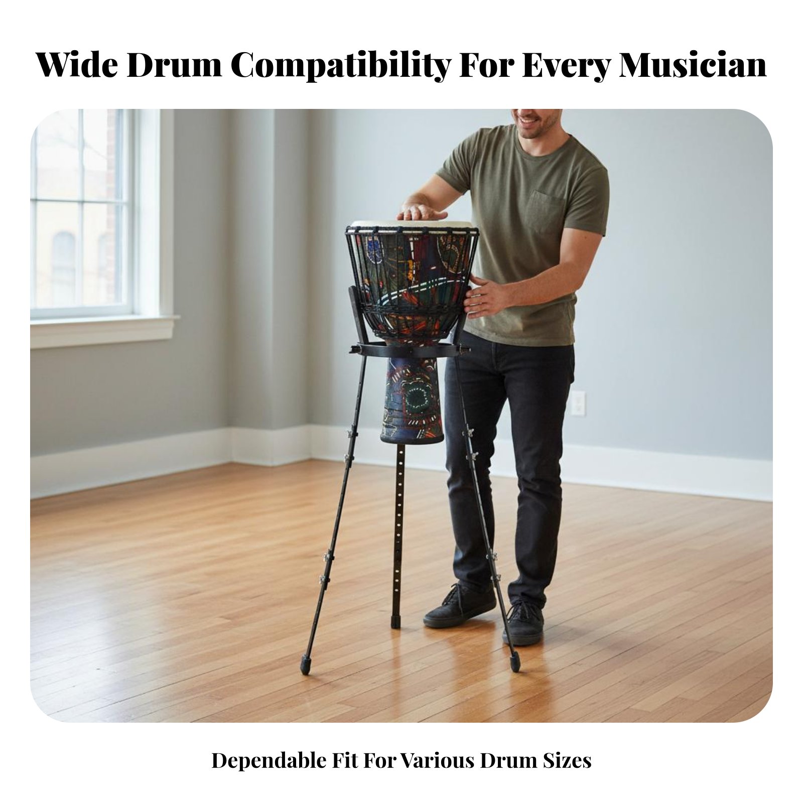 Djembe Stand Universal Fit Afr - огляд і ціна Djembe Hand Drum
