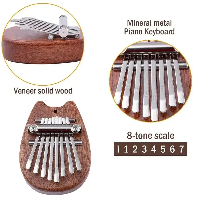8 Key Mini Wood Kalimba High Q - огляд і ціна Musical Instrument Marimba